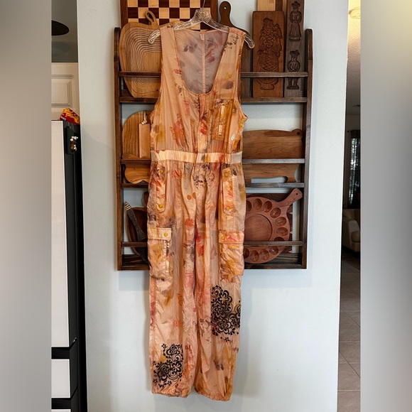 FP Movement by Free People Pants - Free People Movement Colorburst Nylon Parachute Embroidered Jumpsuit